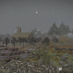 winter scene at lennies base